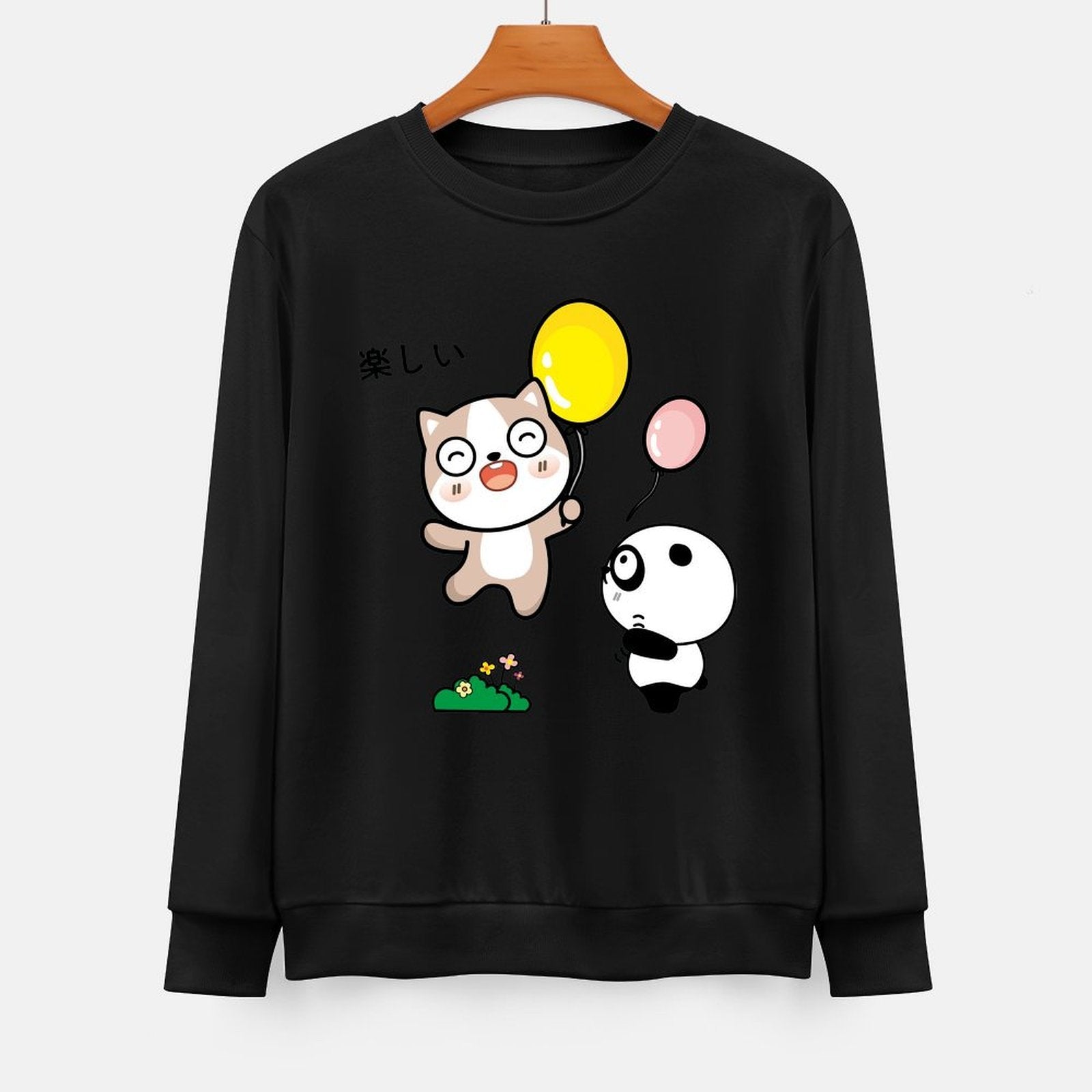 Front Patterned Long Sleeve TopStudio SoftTouch